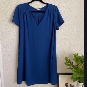 Royal Blue Crepe Mini Dress